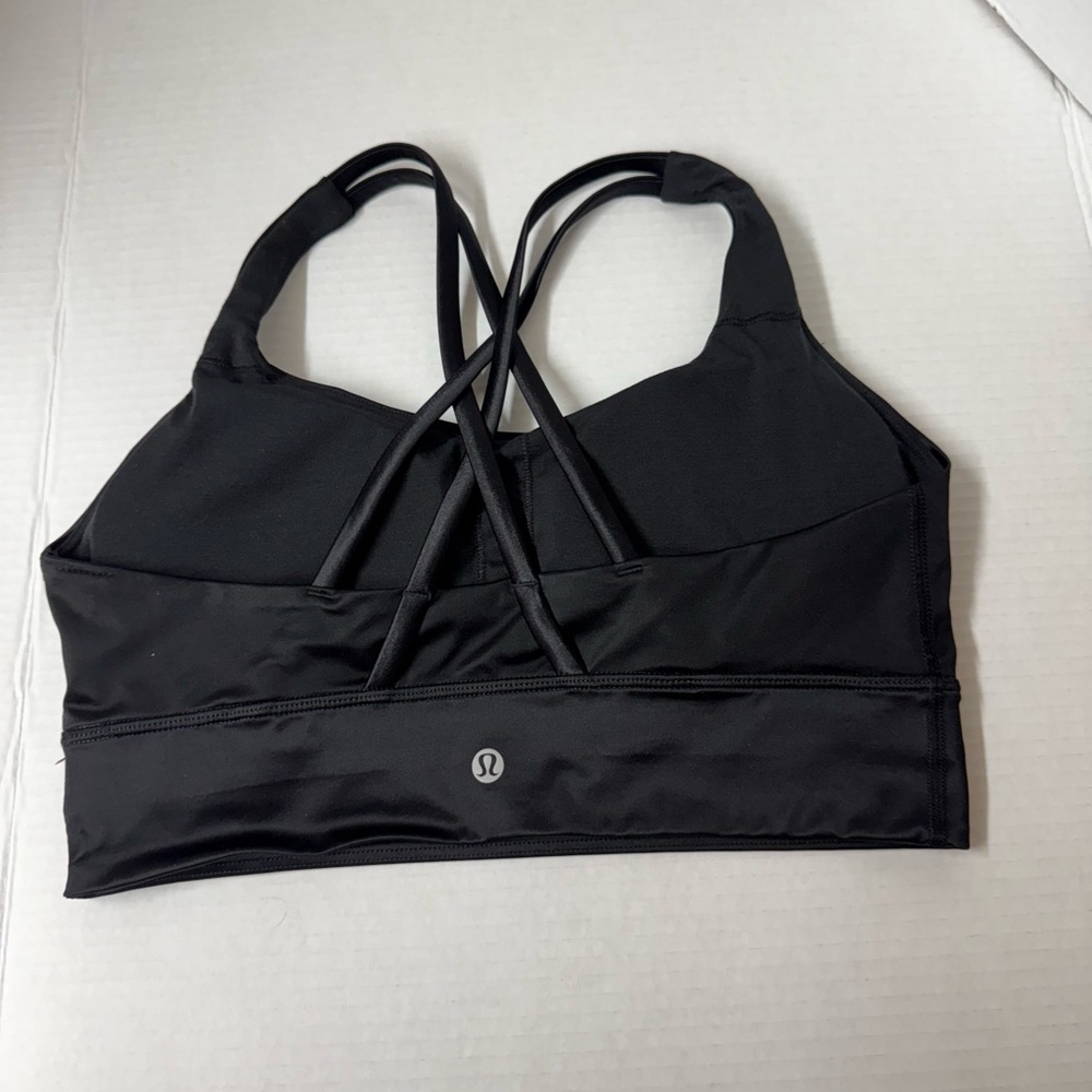 Women's Lululemon Black Cross Strap Sports Bra 10 - Picture 2 of 3
